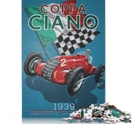 Puzzle Alfa Corse Coppa Ciano 1939 Livorno, divertente puzzle di cartone di alta qualità per bambini o bambine, regali di Natale 1000 pezzi (38x26 cm)