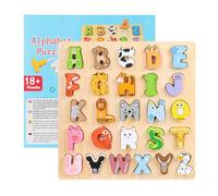 Puzzle Alfabeto - Gioco Educativo Per Bambini Che Imparano Le Lettere Con Puzzle,Giocattolo Con Alfabeto Per Scuola Materna - Per L'Asilo E La Scuola Materna La Casa L'Aula I Viaggi Le Vacanze E Le Fe