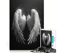 Puzzle Ali d'Angelo Bianche 1000 pezzi Gioco Think Boost Incastro perfetto Nessun pezzo si stacca Sfida interattiva per la mente per la casa (50x75cm)