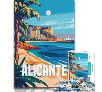 Puzzle Alicante Spagna per adulti 1000 puzzle, giocattoli, giochi educativi antistress adatti per la decorazione della scrivania 50x75cm