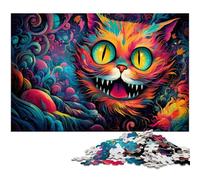 Puzzle Alice Cat 1000 pezzi per adulti, rilassante e divertente, perfetto regalo di Natale e decorazione per la casa, 50x75CM/19,68x29,52 pollici.