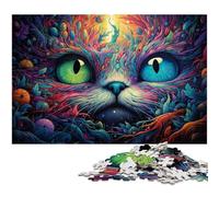 Puzzle Alice Cat da 1000 pezzi per adulti, in cartone, regalo perfetto per l'arredamento della casa e per il divertimento delle feste, 26X38CM/10,23x14,96 pollici.