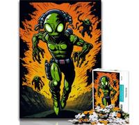 Puzzle Alien Zombie Attack Puzzle da 1000 pezzi per adolescenti, ideale come regalo per tutta la famiglia, adatto per bambini di età compresa tra 50 e 14 anni (50x75cm)