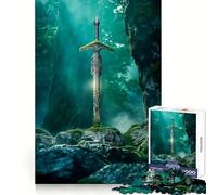 Puzzle Alla ricerca di Excalibur per ragazzi, 1000 pezzi, gioco di logica, rilassante, taglio preciso, (38x26cm)