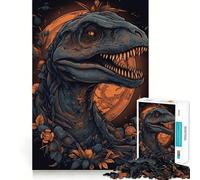 Puzzle Allosaurus Dinosauro Rosso da 1000 Pezzi Gioco Mentale Divertente Incastro Perfetto Pezzi Precisi Rilassante Attività di Gruppo al Chiuso (38x26cm)