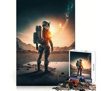 Puzzle "Alone In Space" da 1000 pezzi per adolescenti, stimolante per le capacità cognitive, per il tempo libero, con incastri precisi e un tocco di magia natalizia (50x75cm)