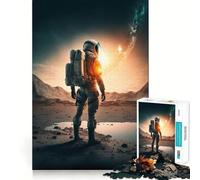Puzzle "Alone In Space" per adolescenti,1000 pezzi,gioco di abilità mentale,taglio laser per un incastro perfetto,momento di tranquillità,esercizio mentale a casa (38x26cm)