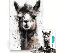 Puzzle Alpaca Beauty da 1000 pezzi,divertente per allenare la mente,con pezzi che si incastrano perfettamente e con precisione,un hobby affascinante per i momenti di svago (50x75cm)