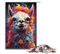 Puzzle Alpaca Colorato 1000 Pezzi Puzzle in Legno per Adulti e Bambini dai 12 Anni in su Puzzle per Divertimento in Famiglia 1000 Pezzi (38x26cm)