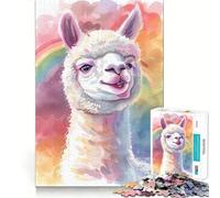 Puzzle Alpaca Meme da 1000 pezzi,gioco cognitivo divertente,struttura ad incastro precisa,attività per rafforzare i legami affettivi con i propri cari (38x26cm)
