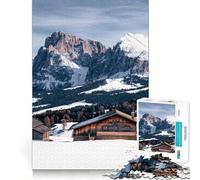 Puzzle Alpe di Siusi da 1000 pezzi,divertente rompicapo cognitivo,pezzi ad incastro perfetti,regalo di compleanno (38x52cm)