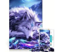 Puzzle Alpha dei Lupi Anime per adulti,1000 pezzi,gioco stimolante per la mente,pezzi precisi e facili da incastrare,attività rilassante di gruppo al chiuso (50x75cm)