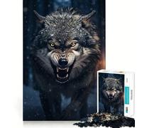 Puzzle Alpha Wolf 1000 pezzi per stimolare il pensiero logico,ideale per il gioco di intaglio e l'allenamento mentale a casa (38x52cm)