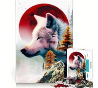 Puzzle Alpha Wolf da 1000 pezzi per adolescenti migliora la memoria, rilassante e divertente, con bordi affilati, 38x52cm