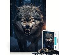Puzzle Alpha Wolf per ragazzi,1000 pezzi,gioco di abilità mentale,taglio laser per un incastro perfetto,momento di tranquillità,esercizio mentale a casa (50x75cm)