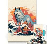 Puzzle Amaterasu Wolf da 1000 pezzi,divertente gioco di logica e apprendimento,con pezzi ad incastro perfetti,regalo di compleanno,rompicapo (38x26cm)