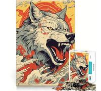 Puzzle Amaterasu Wolf da 1000 pezzi,gioco di logica e divertimento mentale,pezzi che si incastrano perfettamente,attività rilassante di gruppo al chiuso (38x52cm)
