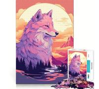Puzzle Amaterasu Wolf da 1000 pezzi,Memory Train,divertente,superficie liscia e priva di sbavature,sfida stimolante per il tempo libero (50x75cm)