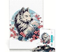 Puzzle Amaterasu Wolf da 1000 pezzi,Memory Train,divertente,superficie liscia e priva di sbavature,sfida stimolante per il tempo libero (50x75cm)