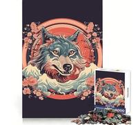 Puzzle Amaterasu Wolf da 1000 pezzi per adolescenti, ideale per rievocare il potere del tempo libero e del piacere, con incastri solidi e memorabili (50x75cm)
