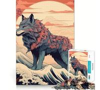 Puzzle Amaterasu Wolf da 1000 pezzi per adulti,gioco di problem solving di livello professionale,attività rilassante di gruppo al chiuso (50x75cm)