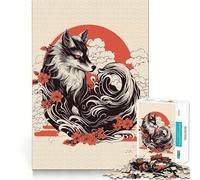 Puzzle Amaterasu Wolf per ragazzi,1000 pezzi,gioco divertente per la mente,connessione pulita e senza interruzioni,un modo coinvolgente per passare il tempo libero (38x52cm)