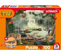 Puzzle ambientato nella giungla con figura Schleich