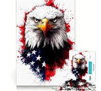 Puzzle American Eagle Patriottic Art per adulti,1000 pezzi,gioco stimolante per la mente,taglio preciso,allineamento perfetto,attività di condivisione per i propri cari (38x26cm)