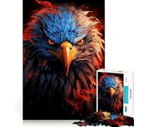 Puzzle American Eagle Pride Fire da 1000 pezzi,gioco cognitivo divertente con componenti robusti e ben definiti,ideale per momenti di tranquillità e allenamento mentale a casa (38x26cm)