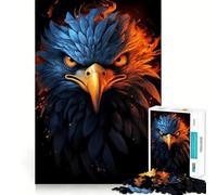 Puzzle American Eagle Pride Fire da 1000 pezzi,gioco cognitivo divertente con componenti robusti e ben definiti,ideale per momenti di tranquillità e allenamento mentale a casa (50x75cm)
