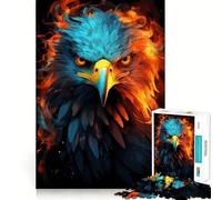 Puzzle American Eagle Pride Fire da 1000 pezzi per adulti,gioco di allenamento mentale,taglio di precisione,bordi lisci,rilassante attività di gruppo al chiuso (38x26cm)
