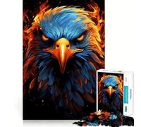 Puzzle American Eagle Pride Fire da 1000 pezzi per adulti,gioco di concentrazione mentale,taglio di precisione,attività creativa per rafforzare i legami affettivi (50x75cm)