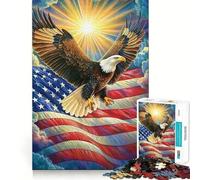 Puzzle American Eagle Soaring per adulti,1000 pezzi,gioco stimolante per la mente,pezzi precisi e facili da incastrare,attività rilassante di gruppo al chiuso (38x26cm)