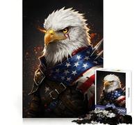 Puzzle American Eagle Warrior per adolescenti da 1000 pezzi, per rievocare emozioni, rilassare e divertirsi, con bordi precisi, ideale per il compleanno (38x52cm)