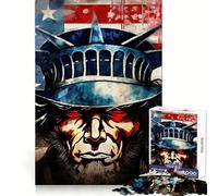 Puzzle American Patriot da 1000 pezzi per adolescenti, per sviluppare capacità analitiche, ideale per una fuga rilassante, con incastri precisi, perfetto come regalo di Natale (38x52cm)
