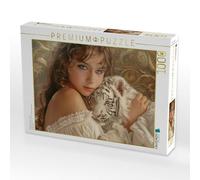 Puzzle, amore infantile per gli animali | Una piccola tigre · 1000 pezzi · Dimensioni da piatto 64 × 48 cm · Puzzle CALVENDO