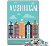 Puzzle Amsterdam Paesi Bassi per adulti 2000 pezzi, giocattoli, giochi educativi, regali di Babbo Natale segreto antistress per bambini dai 14 anni in su, 2000 pezzi (70x100cm)