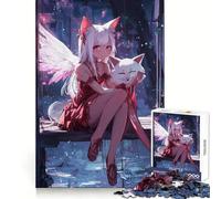 Puzzle Angel Fox Embrace da 1000 pezzi per adulti, ideale come regalo, per stimolare la mente e rilassarsi, con bordi ben definiti Regalo perfetto (38x26cm)