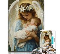 Puzzle Angelo che tiene in braccio un bambino, 1000 pezzi, per adolescenti, regali, giochi educativi, decorazioni per la casa, ideali come regalo per tutta la famiglia (38x26cm)