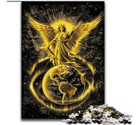 Puzzle Angelo che vola sopra la Terra per adolescenti 1000, giocattoli, giochi educativi, antistress, lista dei desideri con Babbo Natale (26x38cm)