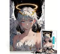 Puzzle "Angelo con ali bianche" per ragazzi,1000 pezzi,gioco di memoria,incastro perfetto,nessun pezzo si stacca,ideale da portare in viaggio,gioco per allenare la mente,regalo (38x26cm)