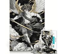 Puzzle "Angelo con spada" per adulti,1000 pezzi,gioco stimolante per la mente,dimensioni uniformi,pezzi precisi,ideale da portare in viaggio,gioco per allenare la mente,regalo (38x52cm)