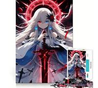Puzzle "Angelo dai capelli bianchi con spada" per adulti,1000 pezzi,gioco stimolante per la mente,dimensioni uniformi,pezzi precisi,ideale da portare in viaggio,gioco per allenare la mente,regalo