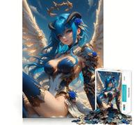 Puzzle "Angelo dai capelli blu" da 1000 pezzi per adulti,gioco di memoria,taglio professionale,attività di gruppo emozionante (50x75cm)