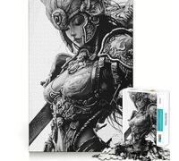 Puzzle Angelo Guerriero Samurai 1000 pezzi Gioco stimolante per la mente Gioco senza spazi vuoti Perfetto incastro Comodo intrattenimento da interni per tutti (38x26cm)