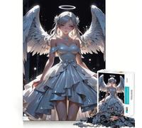 Puzzle "Angelo in abito bianco" da 1000 pezzi per adulti,gioco di memoria divertente,attività di taglio professionale,rilassante e di gruppo per interni (50x75cm)