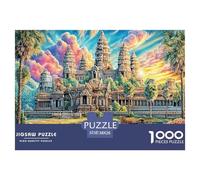 Puzzle Angkor Wat_ Cambogia 1000 Pezzi | Difficile E Sfidante | Giochi Di Puzzle E Decorativo Per Casa 38x26cm/1000pcs