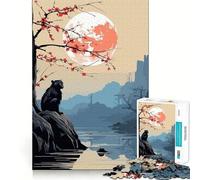 Puzzle Animal Japan Vibes da 1000 pezzi,gioco cognitivo con superficie liscia e priva di sbavature,ideale per attività di gruppo rilassanti in casa (50x75cm)