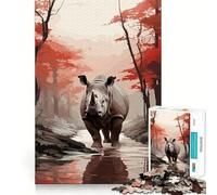 Puzzle Animal Japan Vibes da 1000 pezzi,gioco di concentrazione mentale,taglio di precisione,bordi lisci,gioco significativo per costruire connessioni (38x26cm)