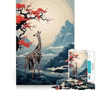 Puzzle Animal Japan Vibes da 1000 pezzi per adolescenti,gioco stimolante per la mente,montaggio sicuro e stabile,divertimento assicurato per tutta la famiglia (38x26cm)